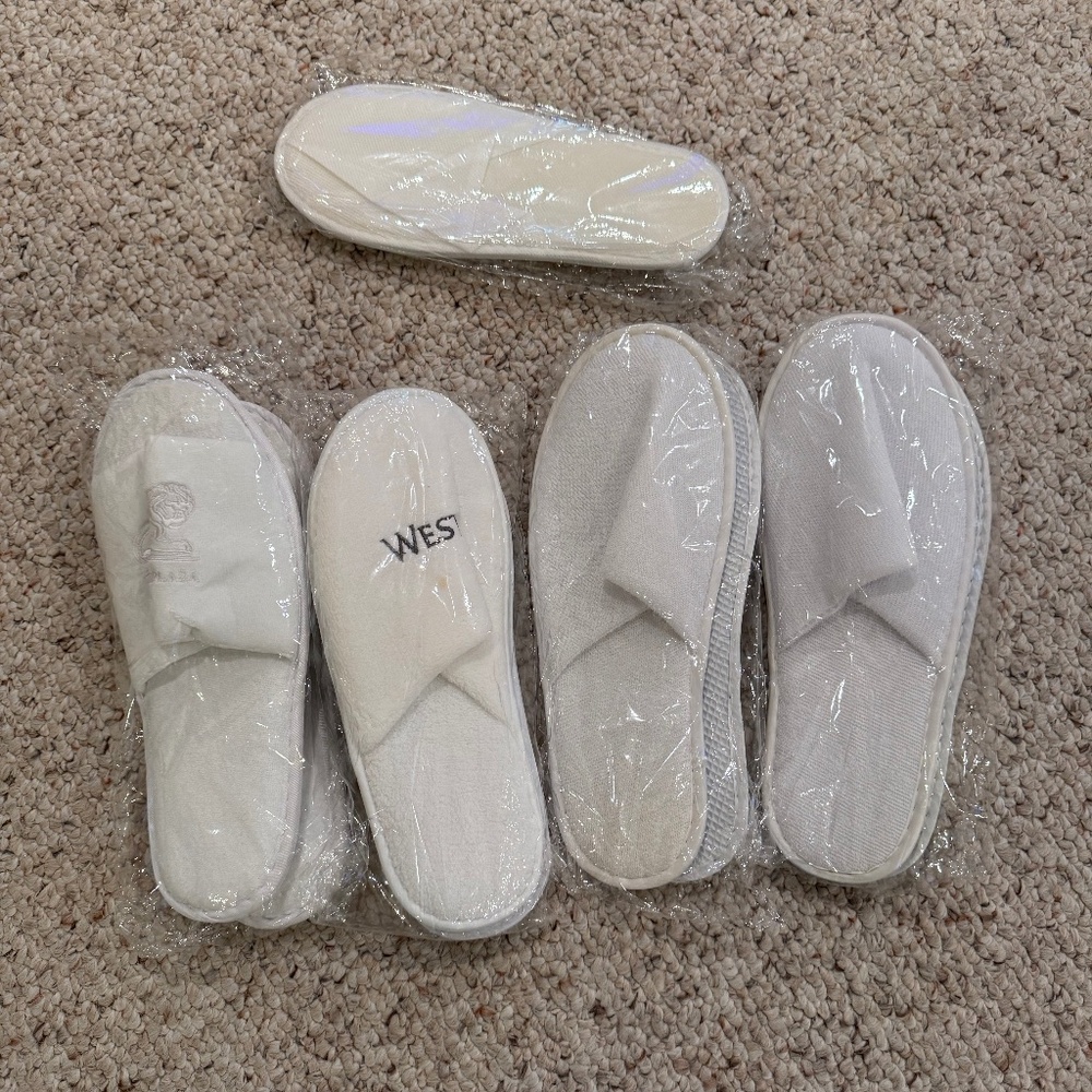 Luxury Hotel Slippers 5 Pair